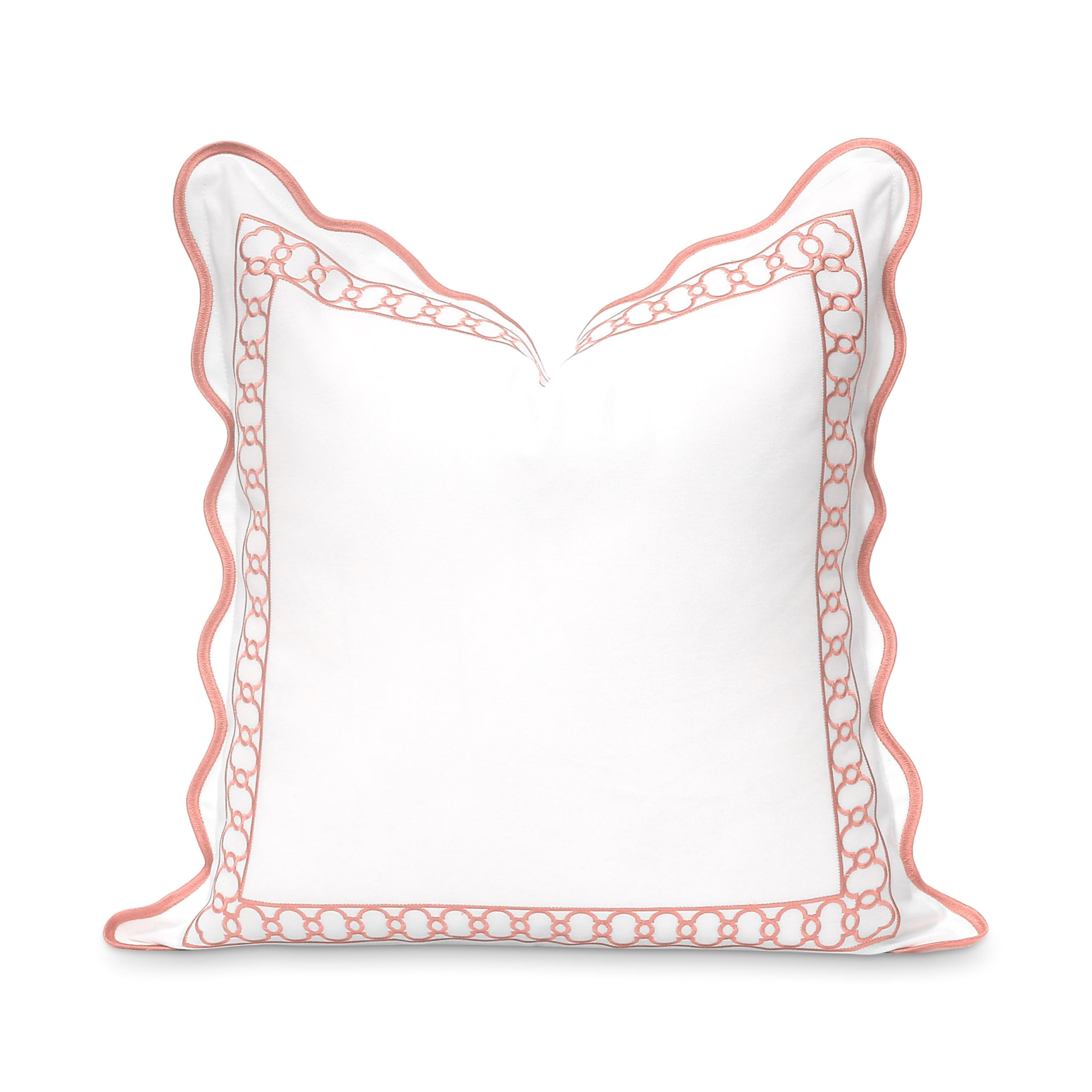 Hofdeco Premium Coastal Patio Indoor Outdoor Scalloped Throw Pillow Cover Only, 20"x20" Water Rep... | Amazon (US)