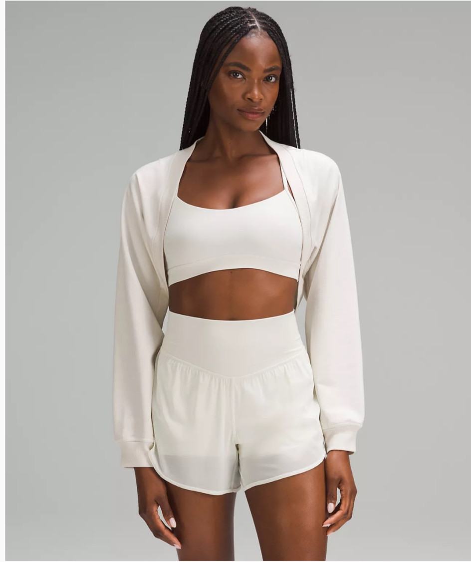 This NEW gorgeous Bone color from Lululemon has me swooning. So many beautiful pieces in this color, including this fun shrug 🤍

#lululemon #bone #coverup

#LTKFind #LTKFitness #LTKworkwear