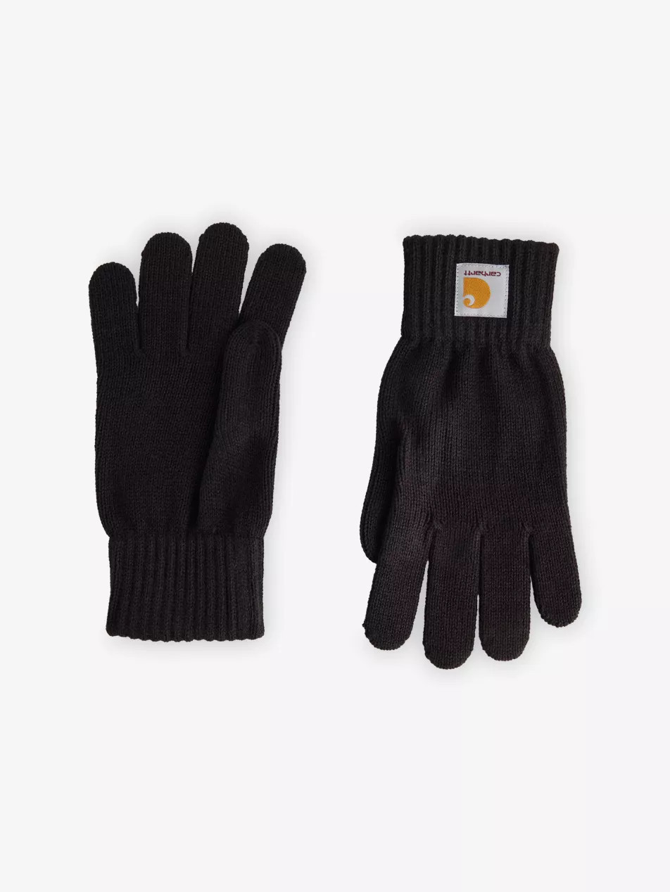 Watch Logo-Patch Knitted Gloves | Selfridges