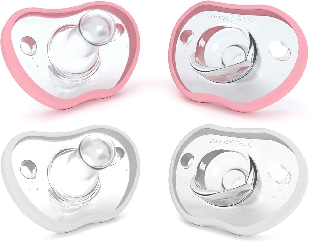Nanobebe Baby Pacifiers 0-3 Month - Orthodontic, Curves Comfortably with Face Contour, Award Winn... | Amazon (US)
