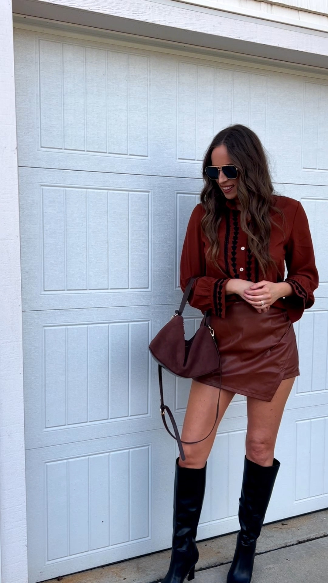 Fall outfit idea 🤎

Workwear, Amazon fashion, leather skirt, blouse, fall purse, fall fashion, knee high boots 

#LTKSeasonal #LTKStyleTip #LTKFindsUnder50