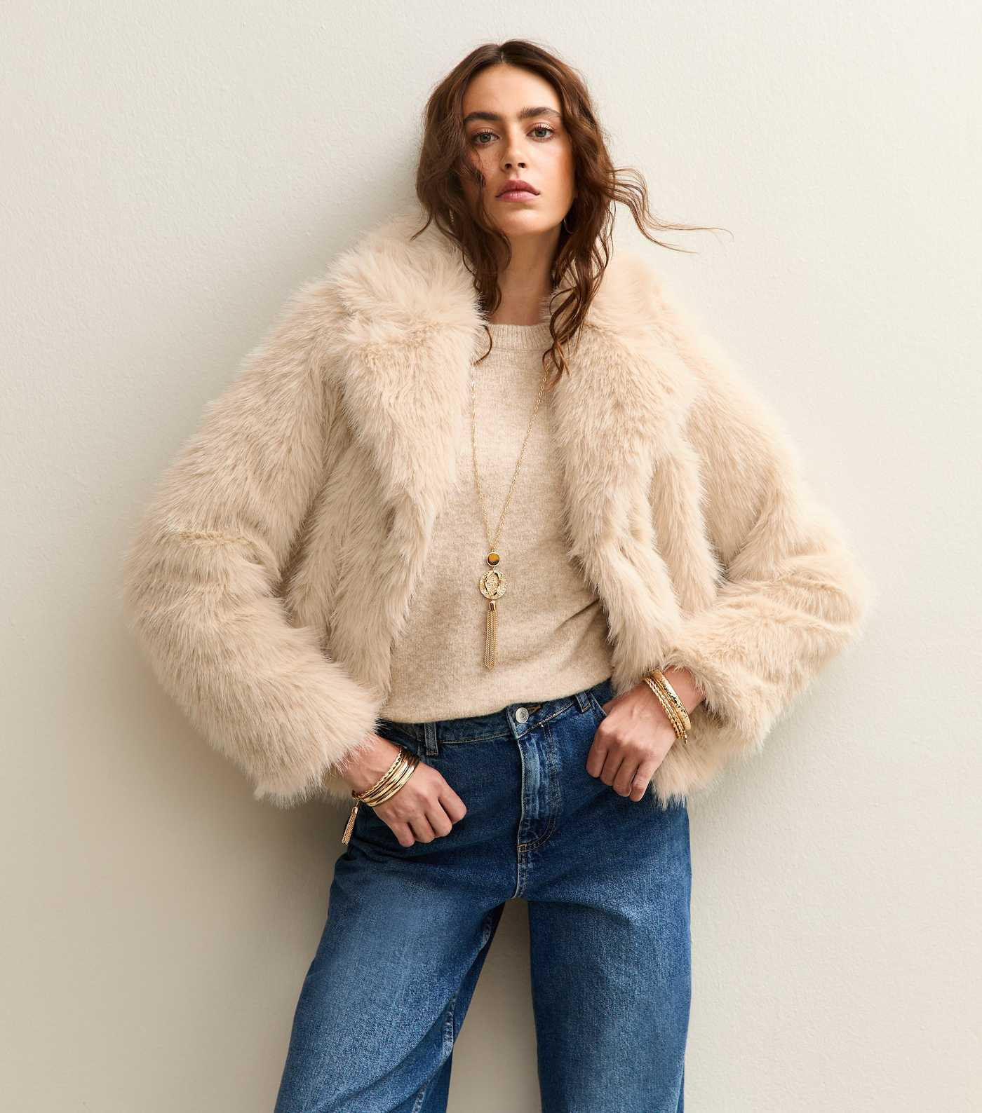 Cream Faux Fur Coat | New Look | New Look (UK)