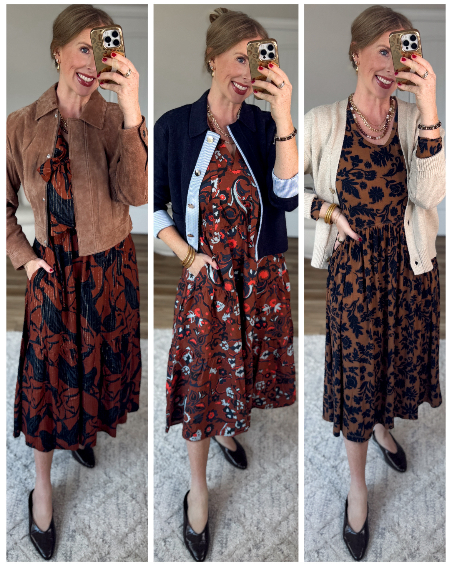 Daily try on, Walmart outfit, Walmart fashion, Walmart try on, midi dress, scenario, fall fashion
