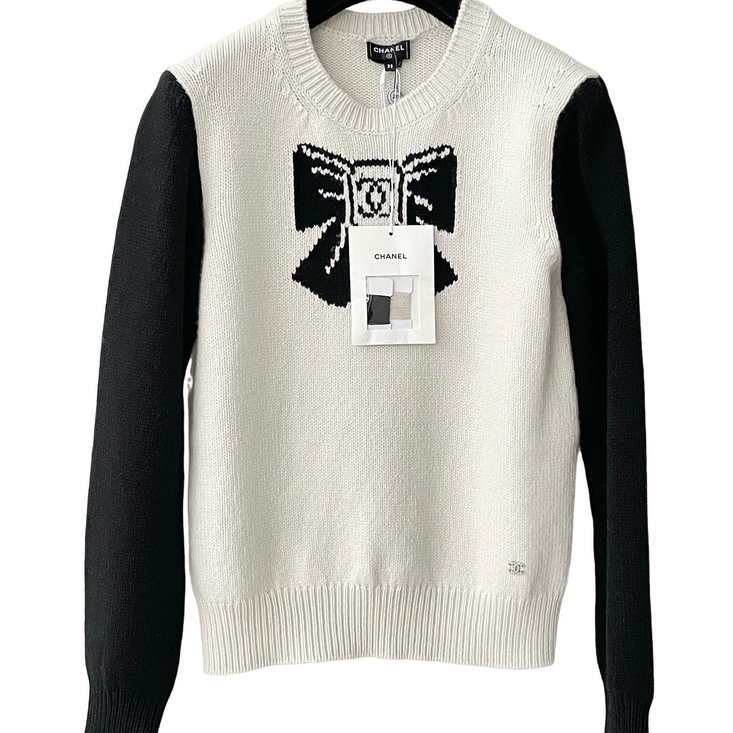 Chanel Bow Pattern Wool Cashmere Sweater Size 38 | Grailed