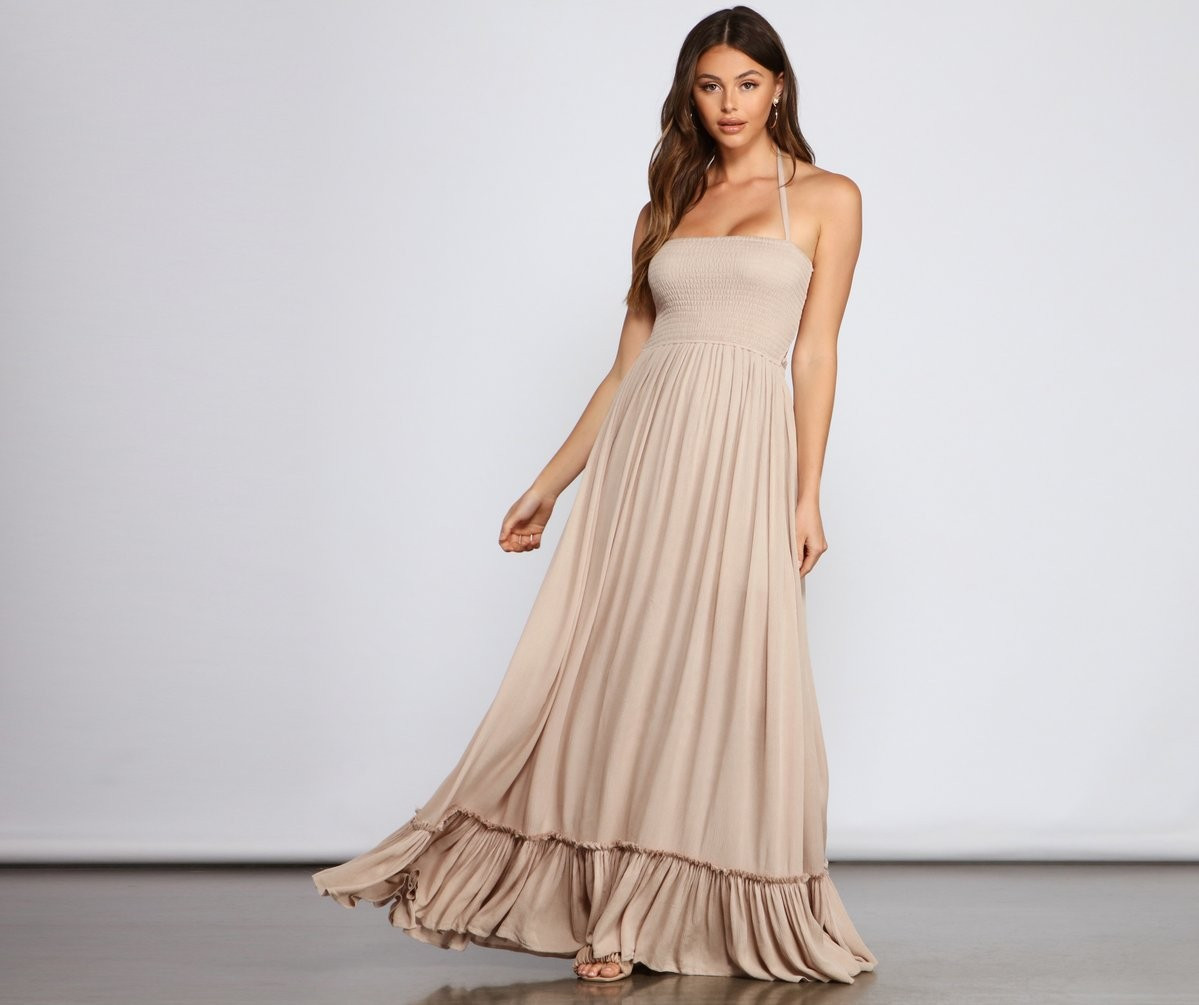 Go With The Flow Smocked Maxi Dress | Windsor Stores