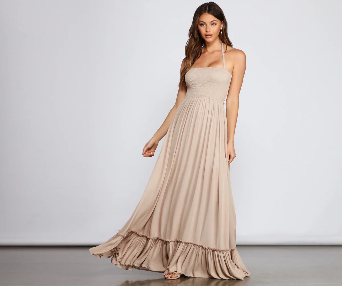 Go With The Flow Smocked Maxi Dress | Windsor Stores