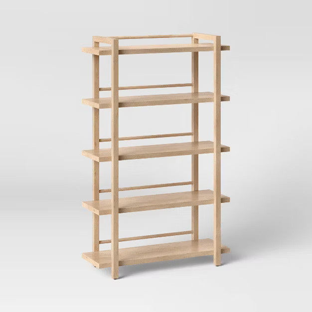 68" Wide Wood 5 Shelf Bookcase Natural - Threshold™ | Target