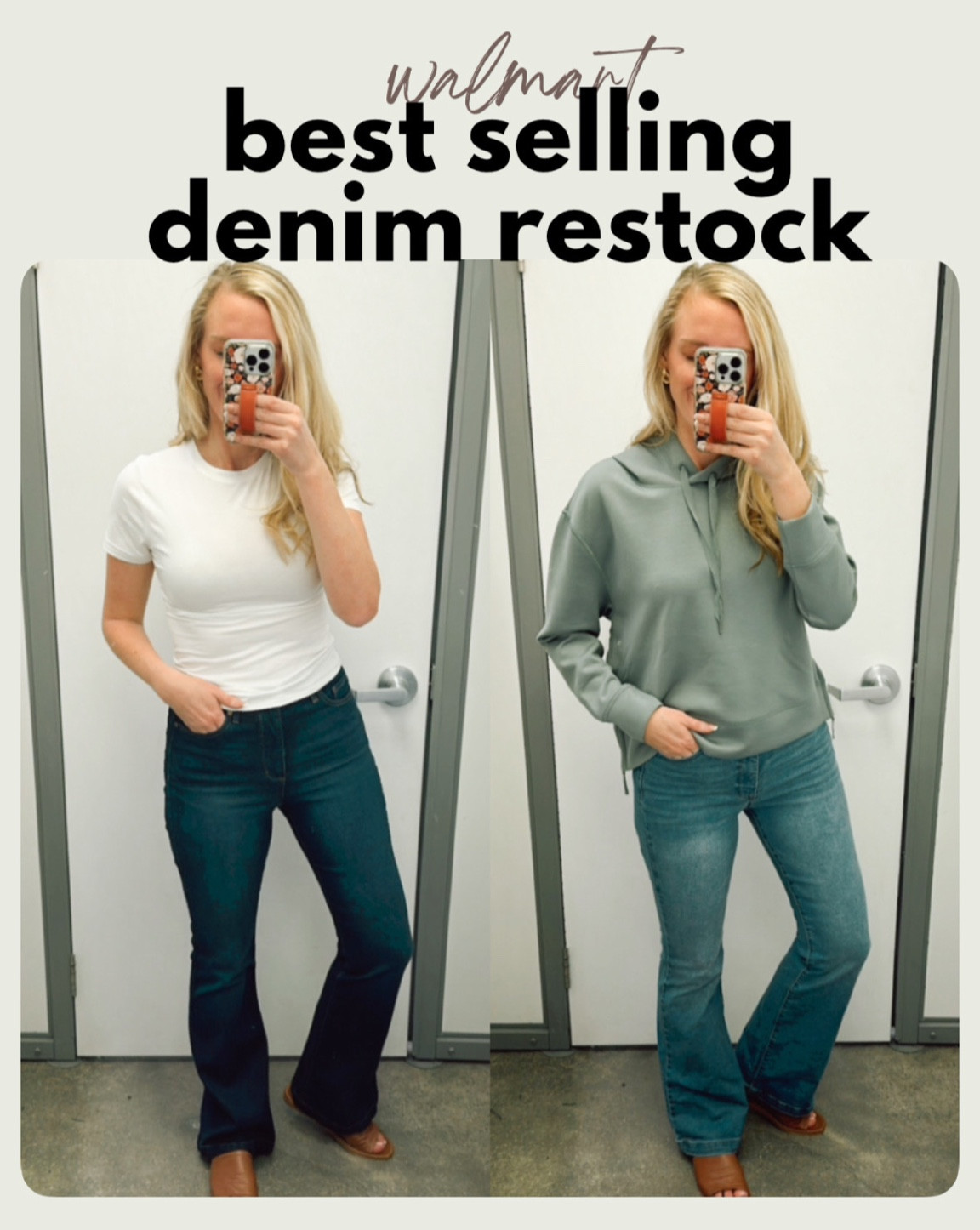 Top rated flare jeans at Walmart! #walmartpartner
These have the most comfortable high rise flare fit with structured stretch. They don’t gape at the waist and have the most incredible slimming design. Run true to size. 
#walmartfashion @walmart

#LTKMidsize #LTKStyleTip #LTKFindsUnder50