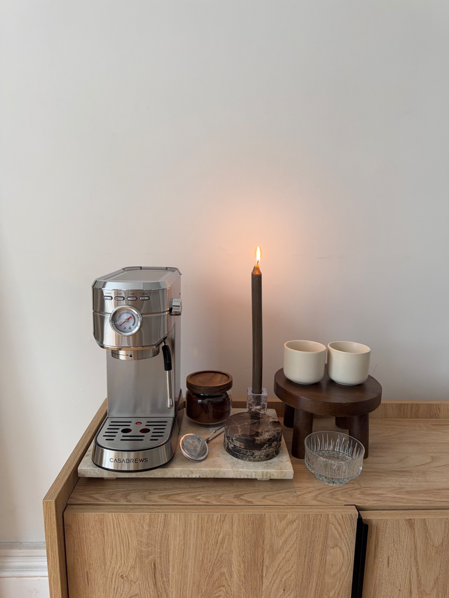 At home coffee bar

sideboard: mobili fiver
candle & holder: sostrene grene
glass bowl: second hand
Wooden stand: tkmaxx
Coffee jar: asda

#LTKhome #LTKautumn #LTKuk