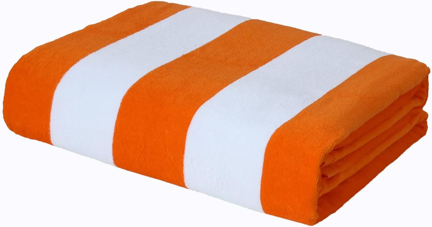 Exclusivo Mezcla 100% Cotton Large Cabana Stripe Beach Towel, Super Absorbent Soft Plush Pool Tow... | Amazon (US)