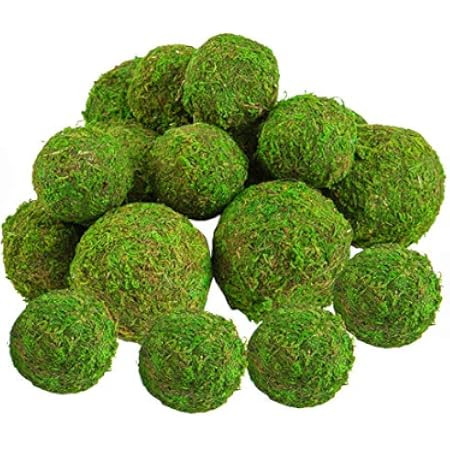 Vumdua Moss Ball, Natural Decorative Green Globes with Handmade, Hanging Balls Vase Bowl Filler for  | Amazon (US)