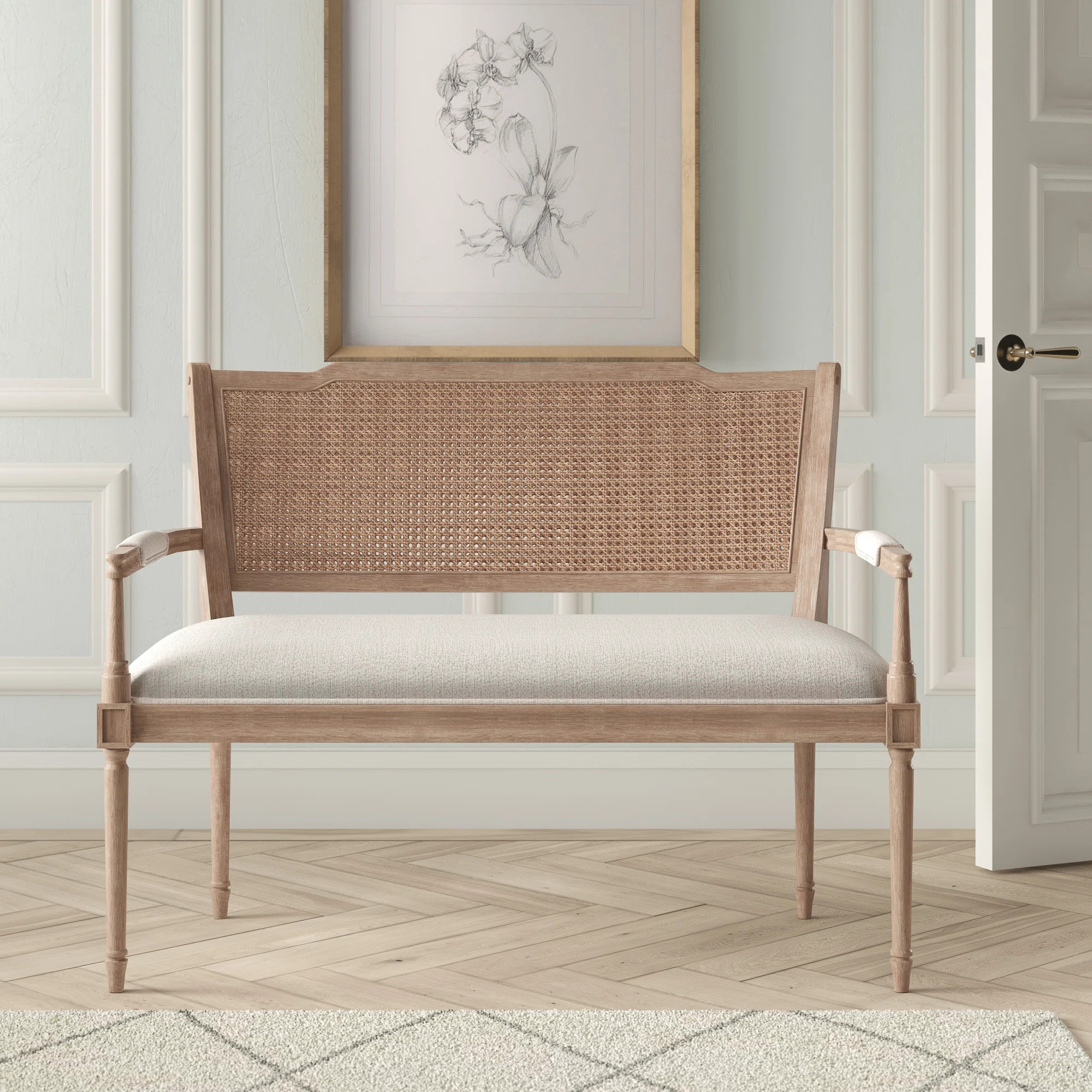 Willshire Rattan Shield-Back Settee | Wayfair North America