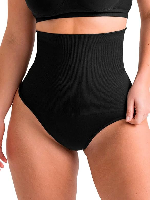 Shapermint High Waist Shapewear Thong, Shapewear for Women, Tummy Control and Compression Thong | Amazon (US)