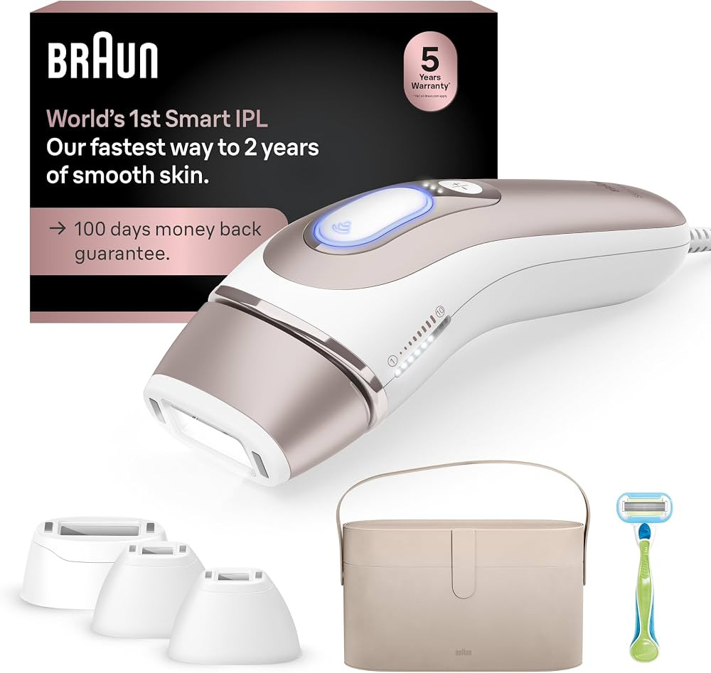 Braun Smart IPL, Vogue’s Best Hair Removal Device, Skin i·Expert Pro 7: at Home Laser Hair Rem... | Amazon (US)
