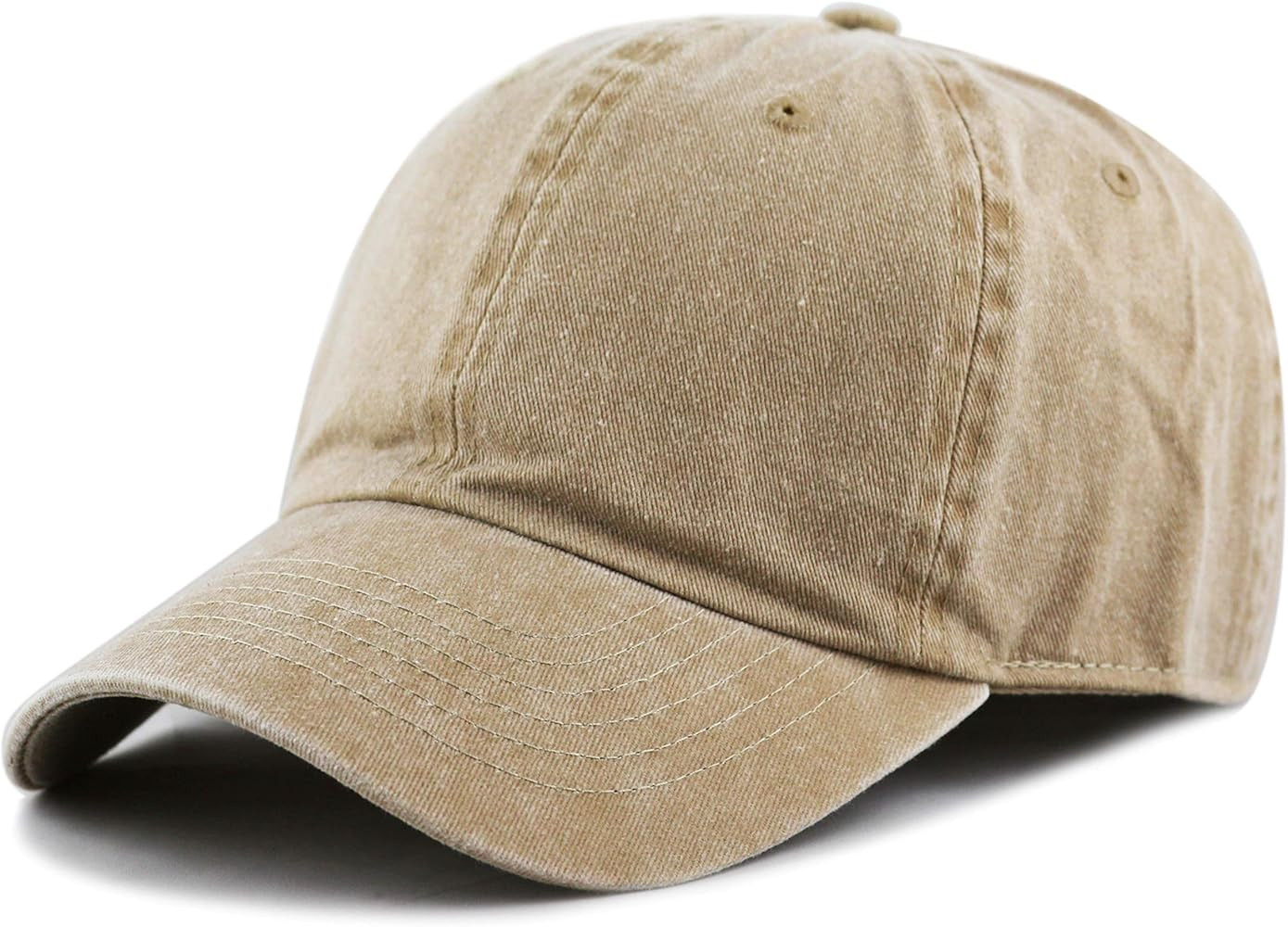 The Hat Depot 100% Cotton Pigment Dyed Low Profile Dad Hat Six Panel Cap | Amazon (US)