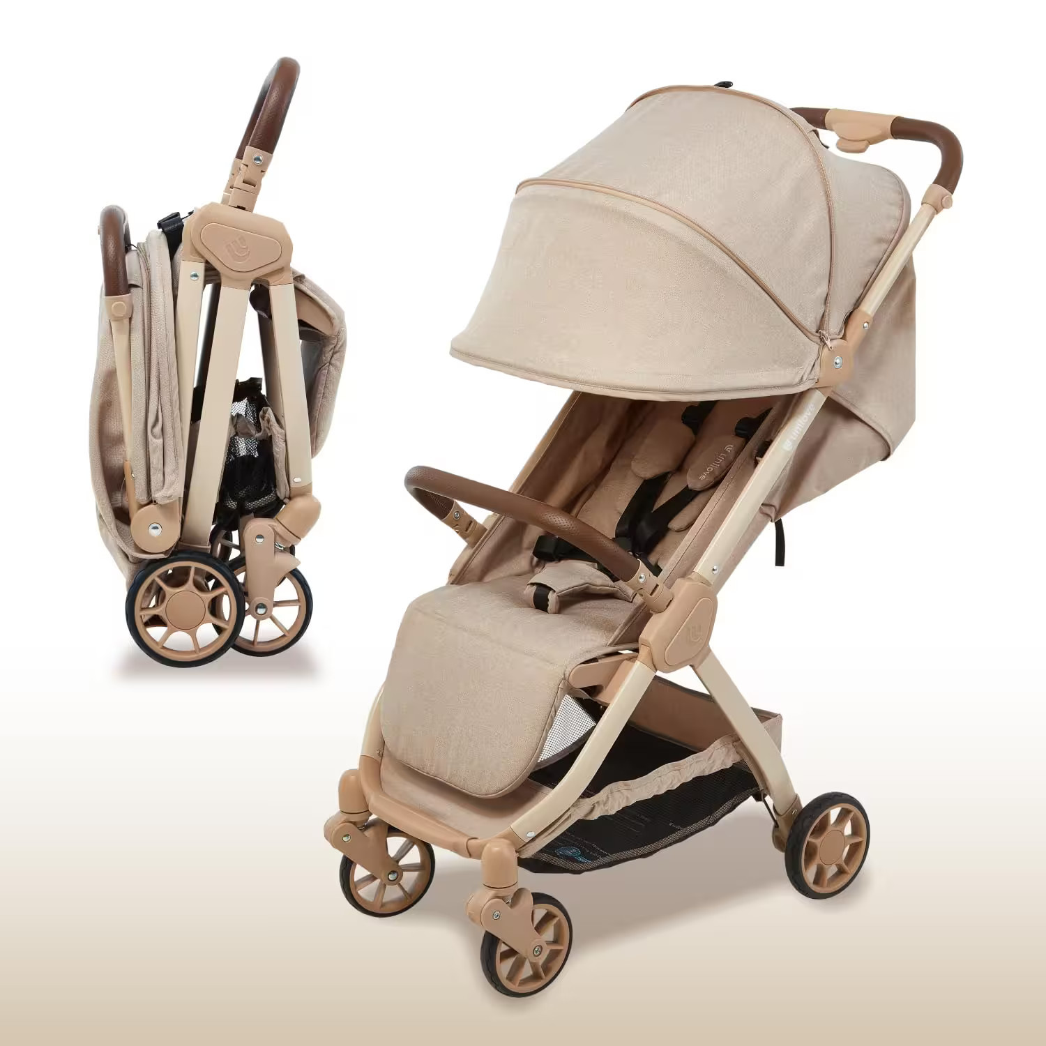 Unilove - Pika Travel Stroller - Sand Beige | Best Buy U.S.