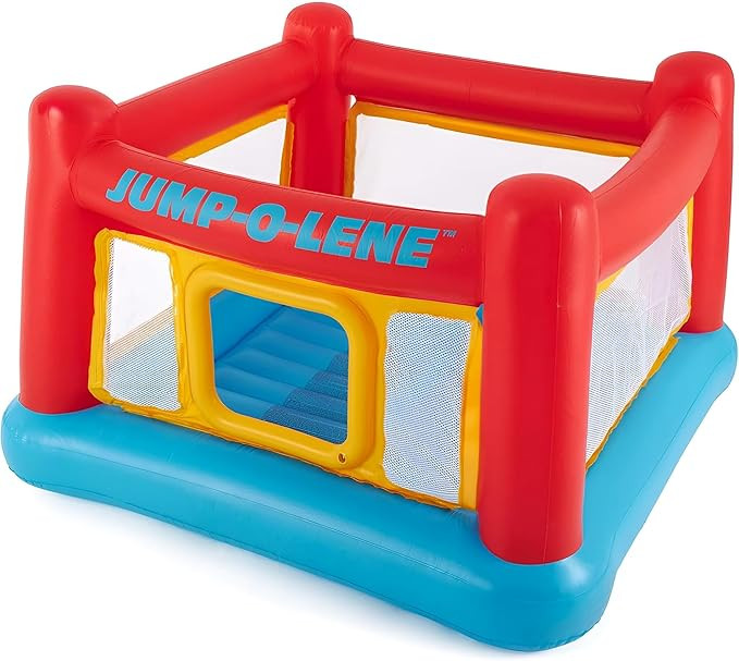 Intex Inflatable Jump-O-Lene Trampoline Bounce House with Crawl-Thru Door & Net - Indoor & Outdoo... | Amazon (US)