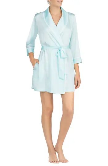 Women's Kate Spade New York Happily Ever After Charmeuse Short Robe | Nordstrom
