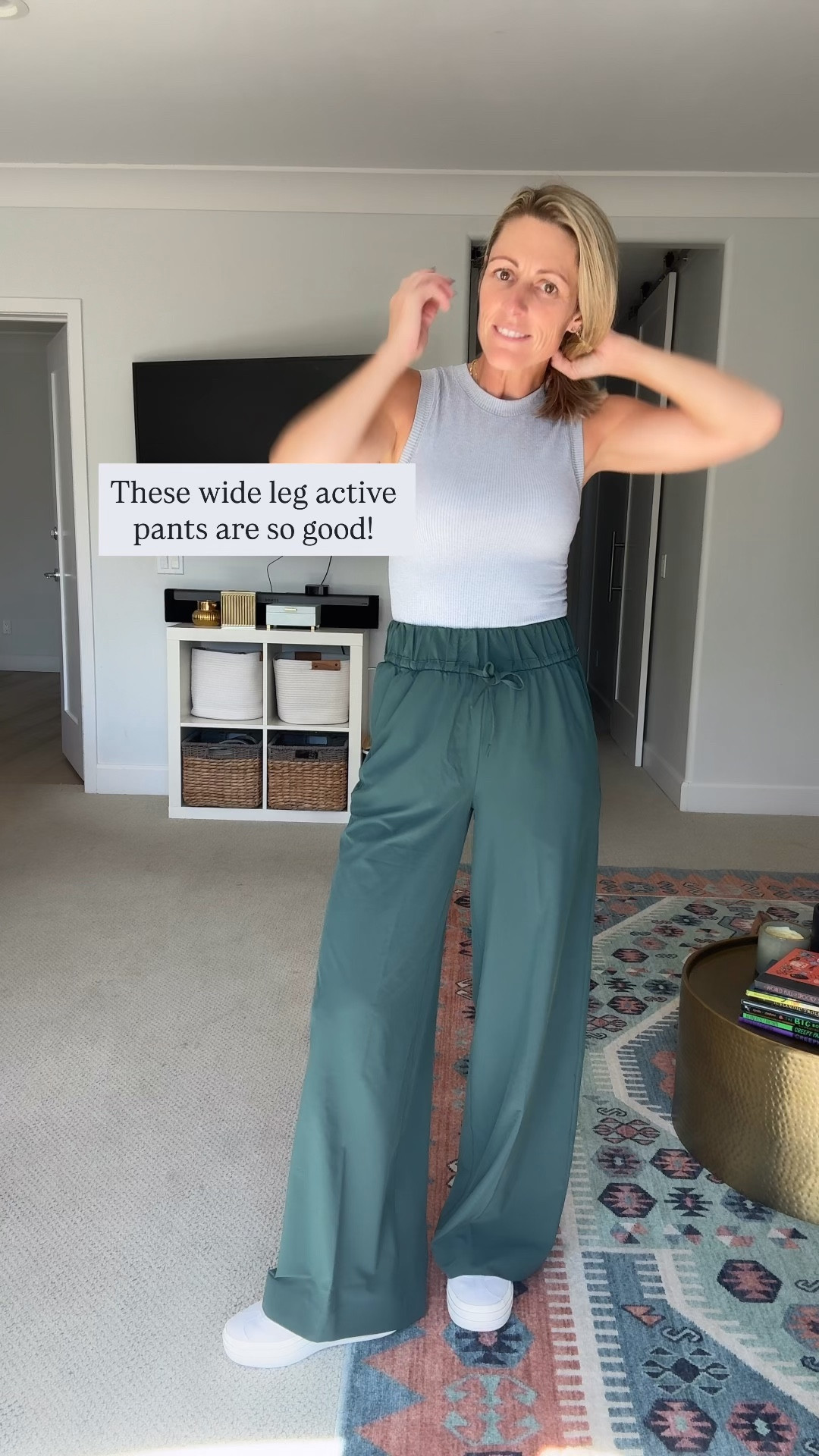 Target finds!  These wet leg pants look just like the view or once and have been a best seller. I’m wearing size extra small. The perfect active weekend pant.

#bestseller #activeoutfits #weekendoutfits #targetstyle