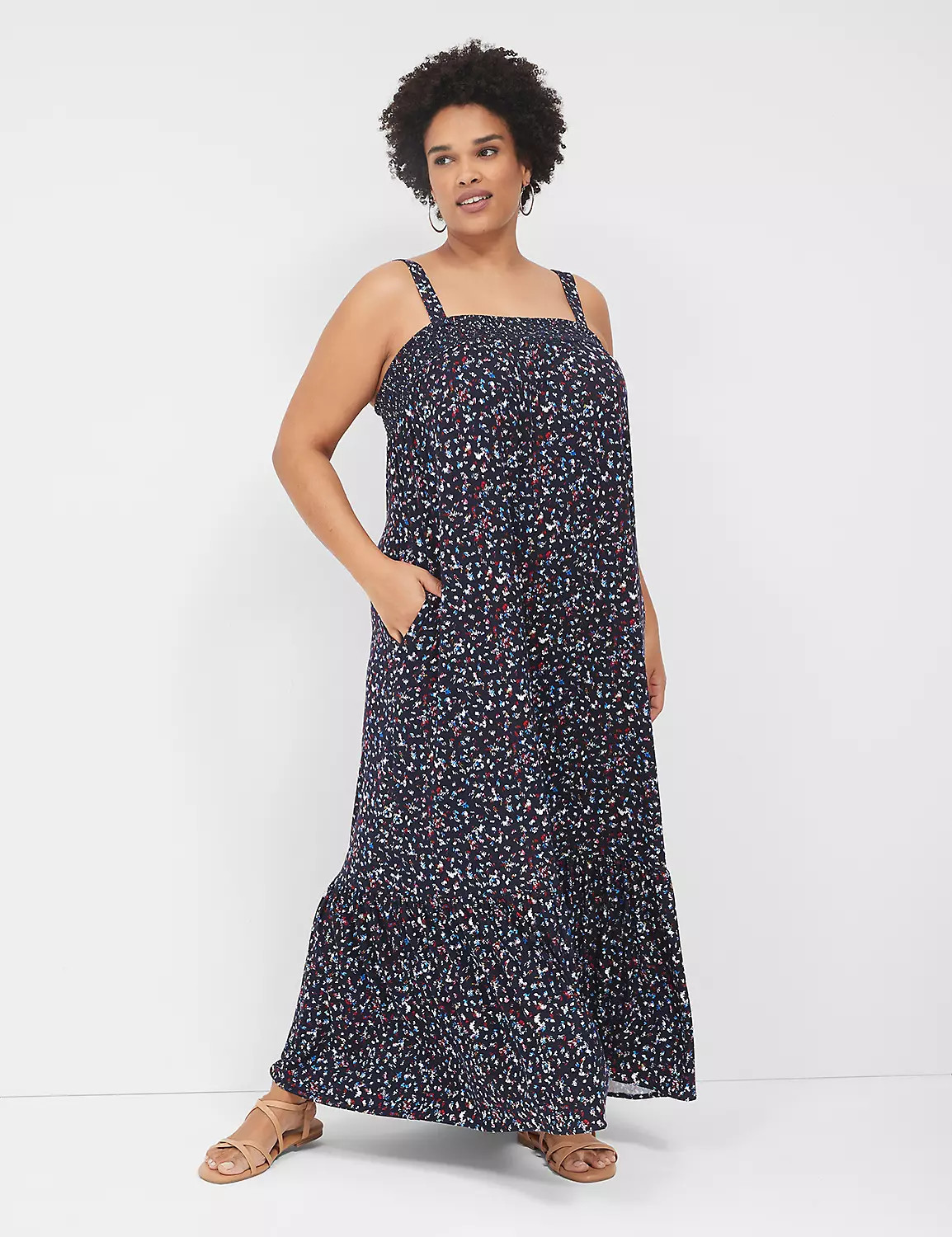 Square-Neck Convertible-Strap Maxi Dress | LaneBryant | Lane Bryant (US)