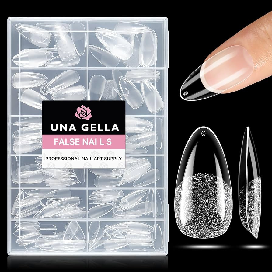 UNA GELLA Almond Fake Nails 216pcs Almond Press on Nails Pre-shape Nails Tips for Full Cover Acry... | Amazon (US)