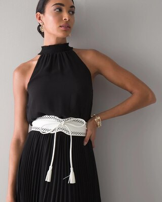 Laser Cut Obi Belt | White House Black Market