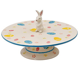 Temp-tatons Seasonal 13"" Cake Stand with Bunny | QVC