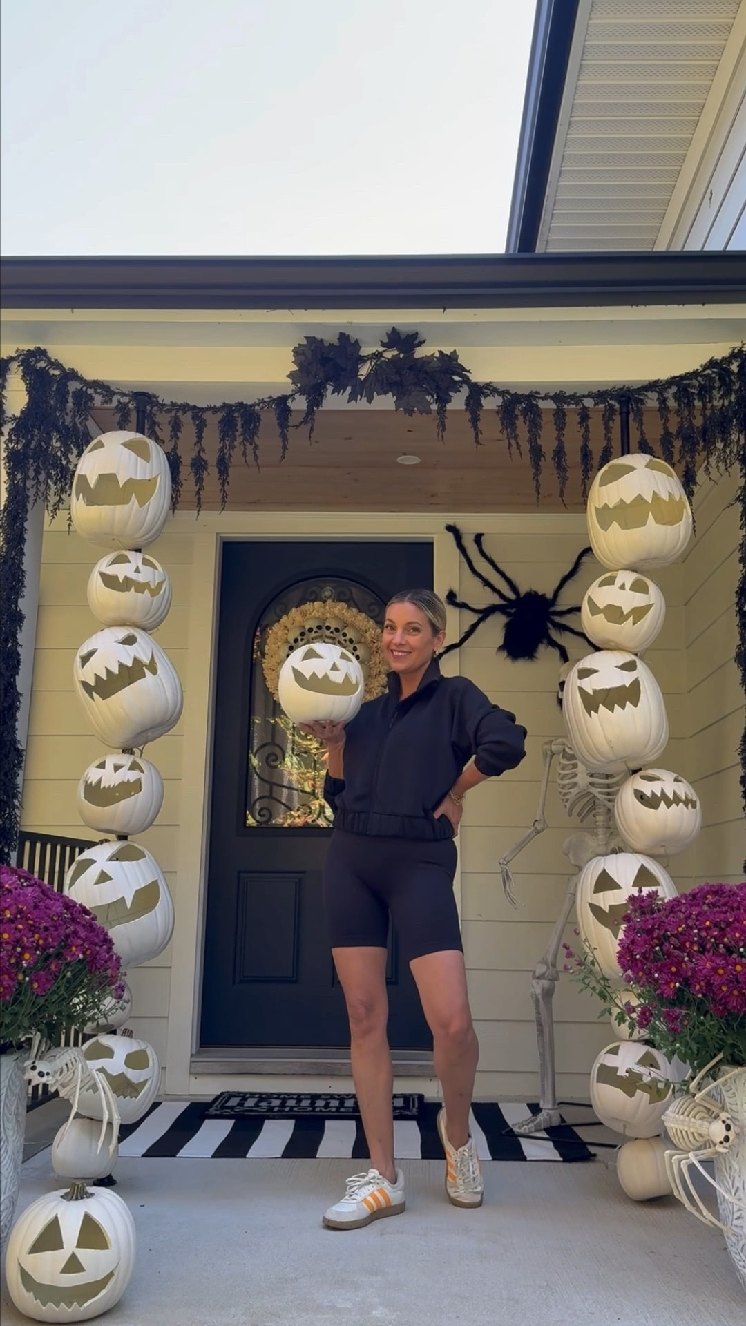 Who says spooky season can't be stylish?
I stacked different-sized craft pumpkins from @michaelsstores to create these DIY pumpkin columns, and now I'm officially obsessed. 💀 This was so easy to put together-and such a fun project to do with my boys! If you're looking for a quick way to transform your porch for Halloween, this is it. Follow @michaelsstores and share how you #MakeltWithMichaels!
#MichaelsMakers #MakeltWithMichaels
#EverythingToCreateAnything #pumpkinarch #halloweendecor #outdoorhalloweendecor 