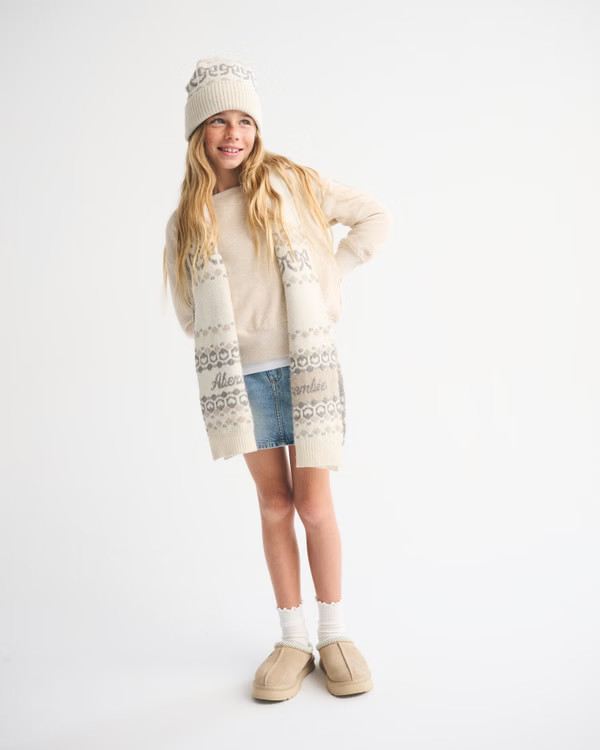 girls essential off-the-shoulder sweatshirt | girls matching sets | Abercrombie.com | Abercrombie & Fitch (US)