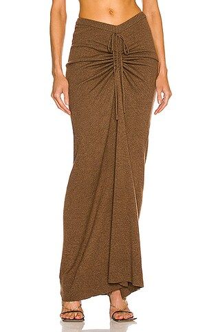 Elongated Ruched Tie Skirt | FWRD 