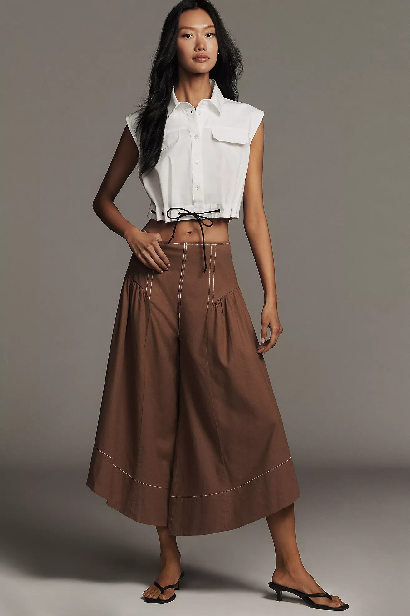 By Anthropologie Linen Extended Waist Pants | Anthropologie (US)