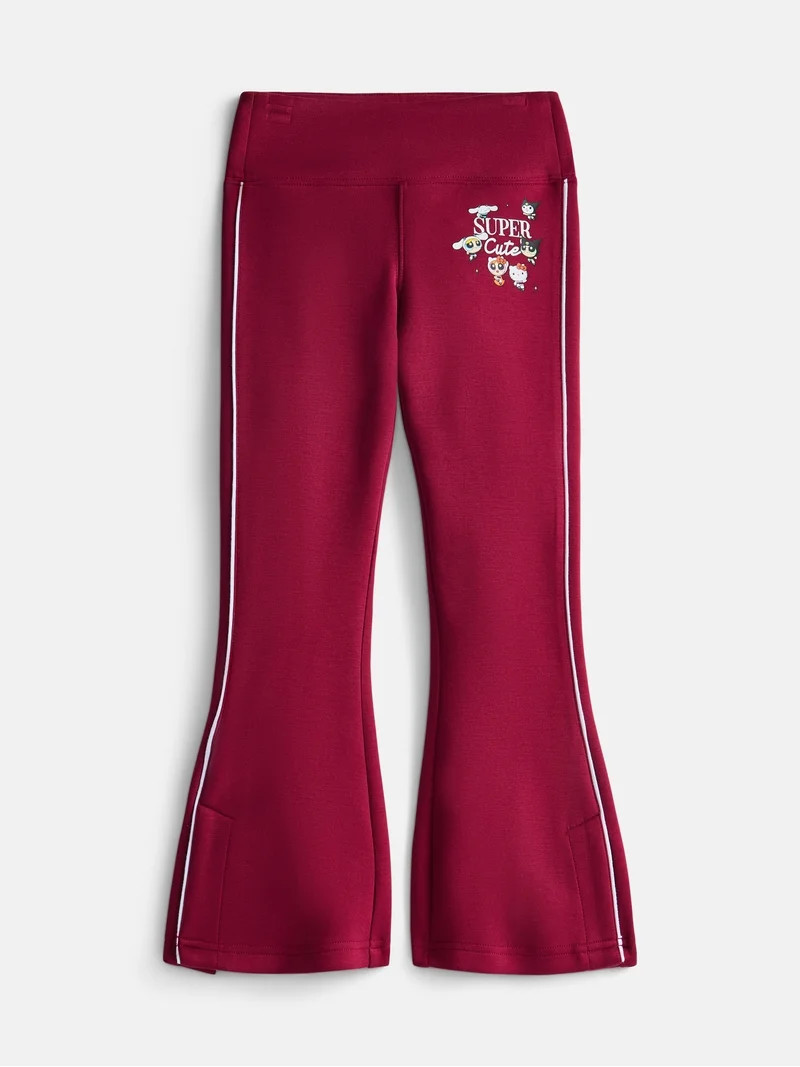 Color Red Plum selectedThe Powerpuff Girls x Hello Kitty Girl\u2019s Super Cute Fleece Flared Swe... | Walmart (US)