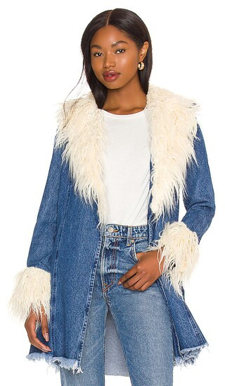 Penny Lane Faux Fur Coat in Pacific Tide | Revolve Clothing (Global)