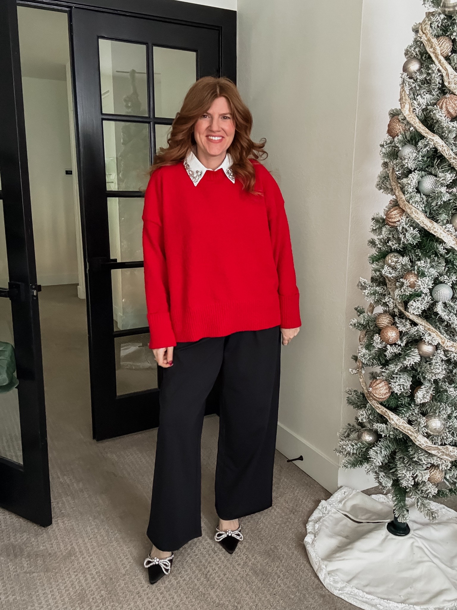 Holiday outfit for the office. 

Work outfit. 

#LTKWorkwear #LTKootd #LTKHoliday