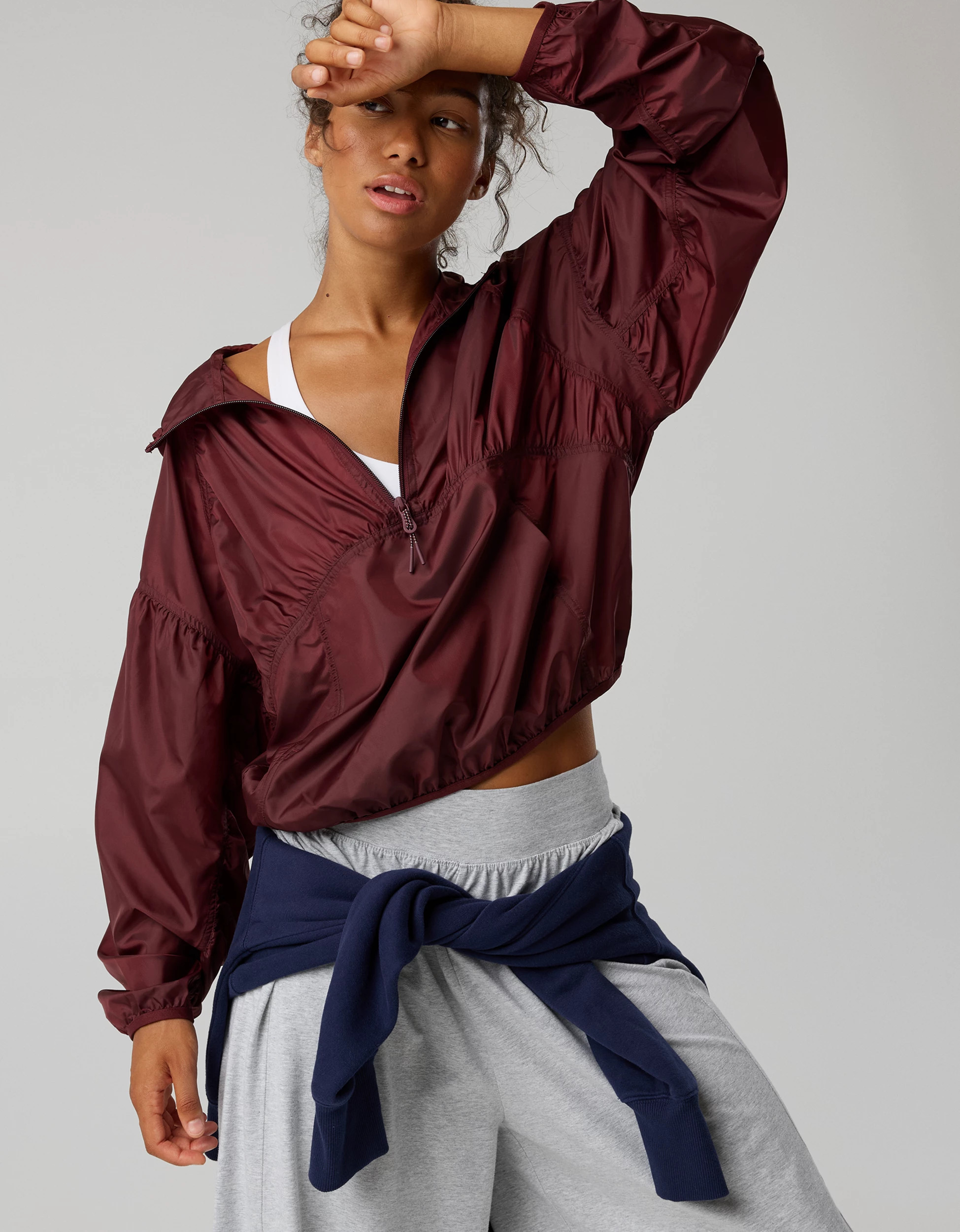 OFFLINE By Aerie Ruched Nylon Quarter Zip | Aerie
