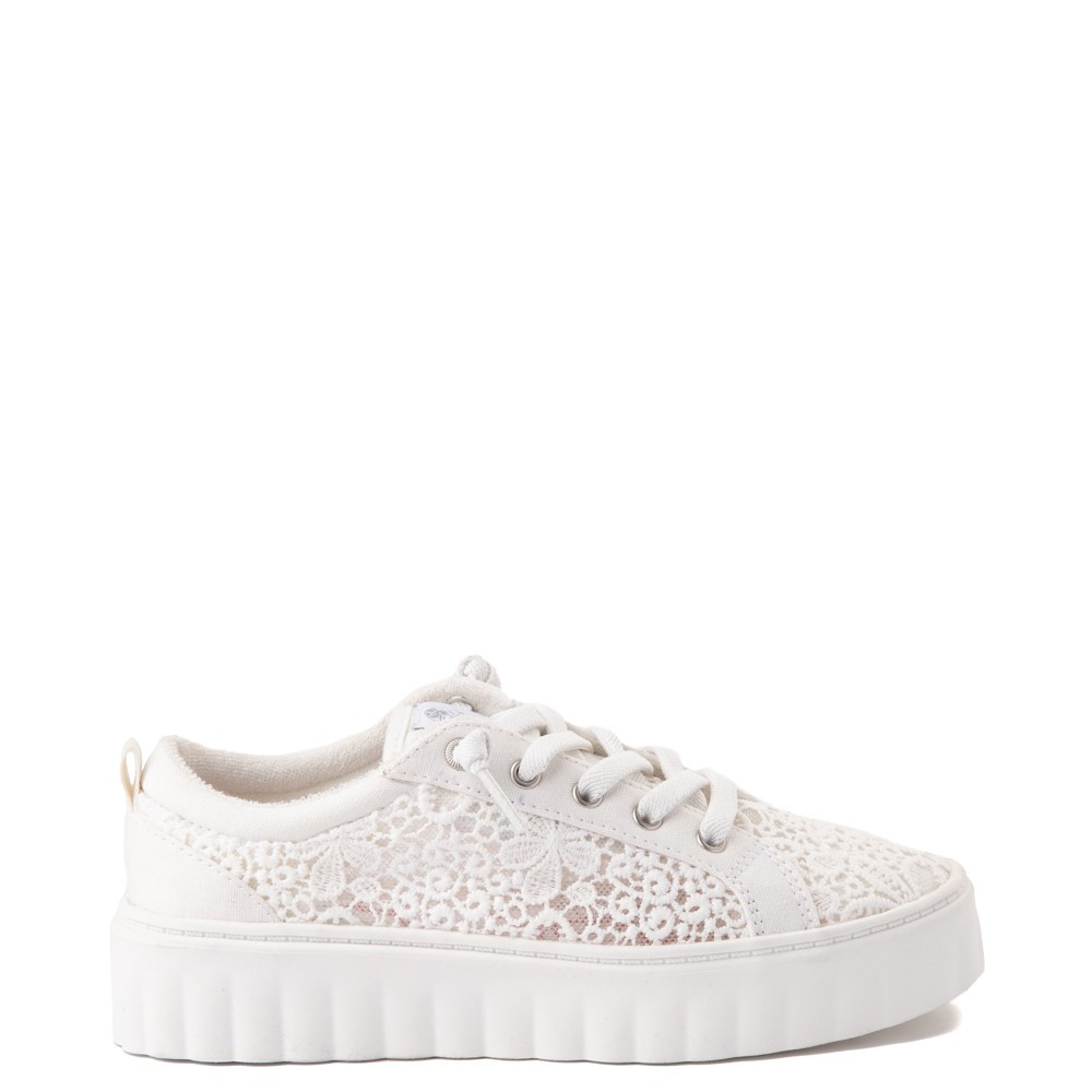 Womens Roxy Sheilahh Crochet Platform Casual Shoe - White | Journeys