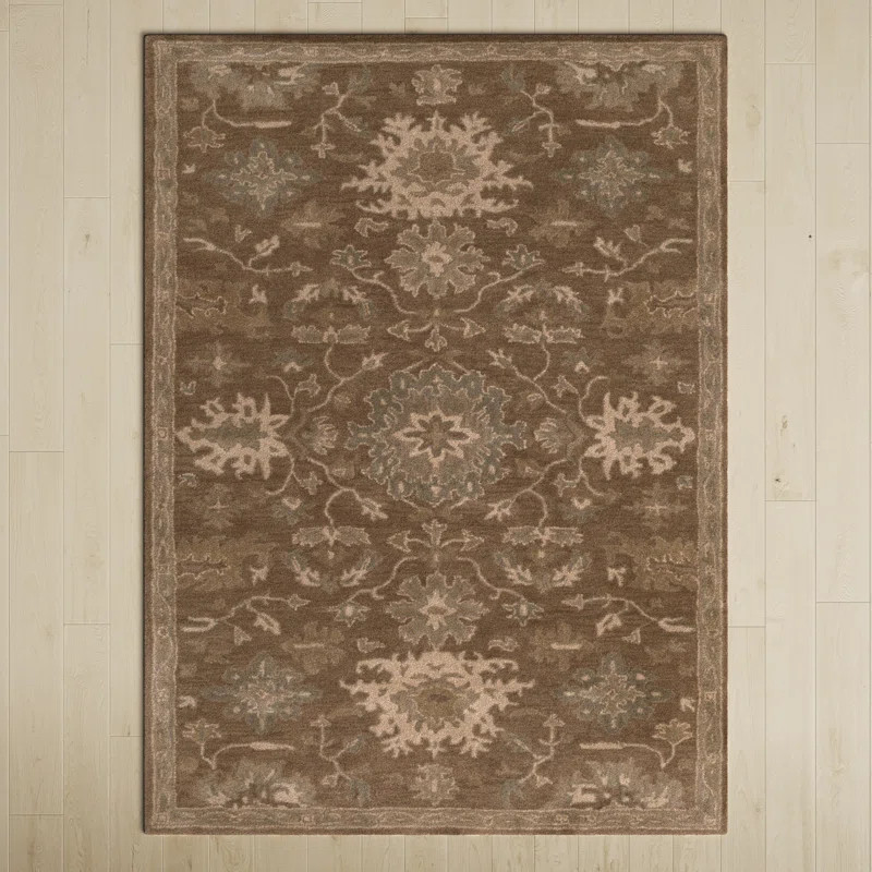 Arden Oriental Hand-Tufted Wool Taupe/Beige/Brown Area Rug | Wayfair North America