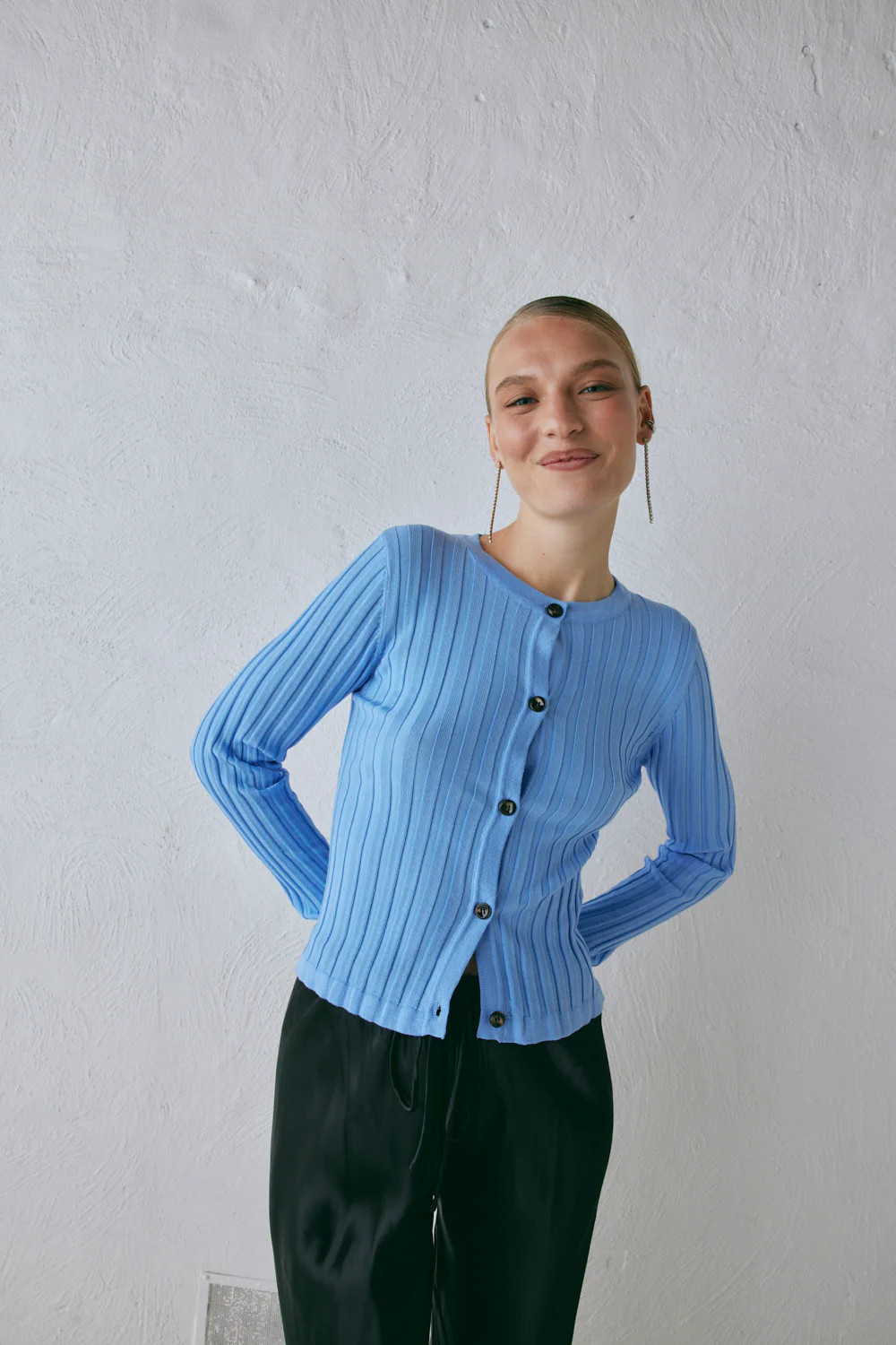 Hattie Knit Top Blue | VRG Grl