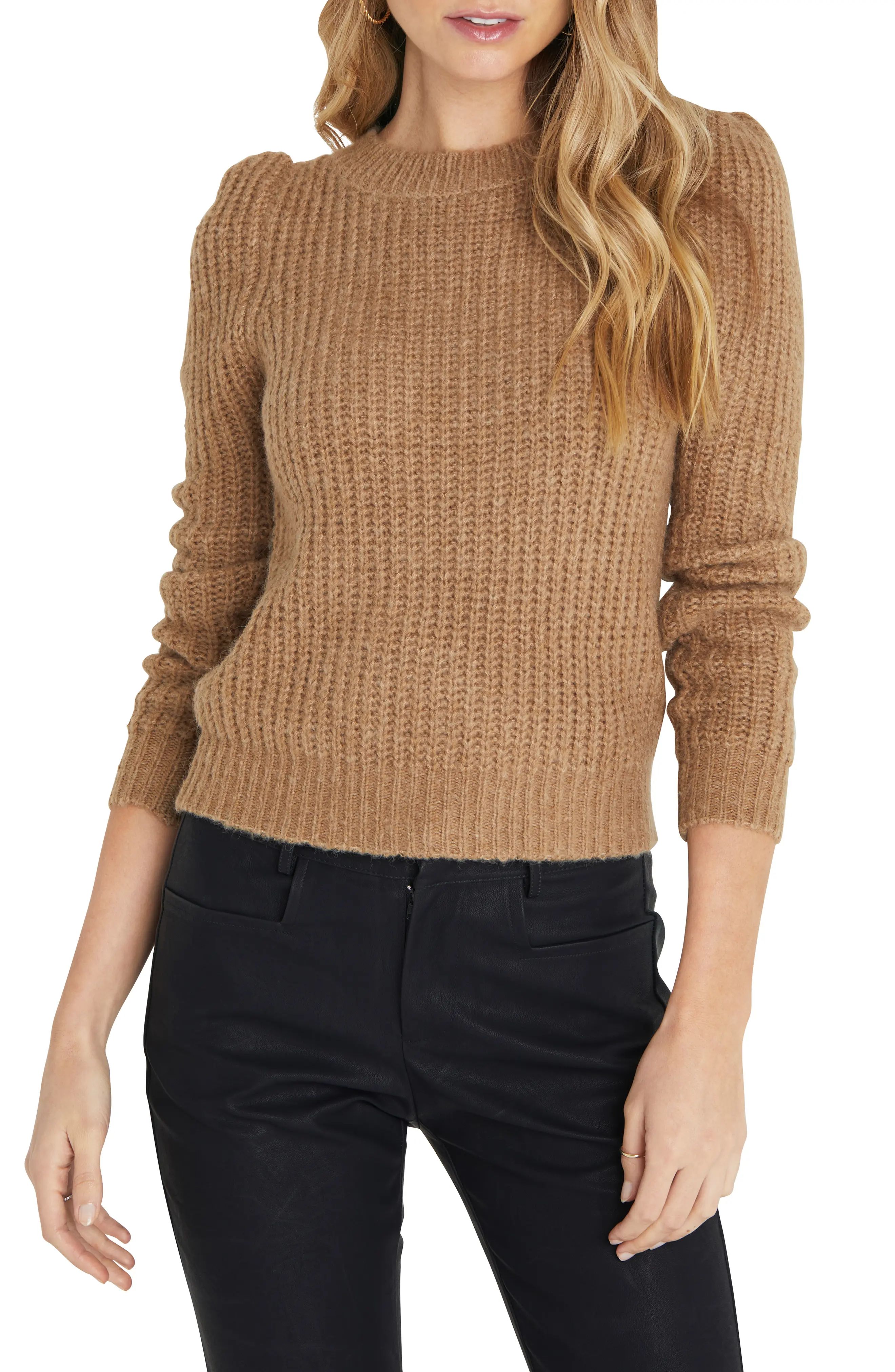 VICI Collection Puff Shoulder Sweater in Apple Cinnamon at Nordstrom, Size X-Large | Nordstrom