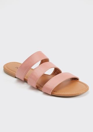Pink Triple Band Slide Sandals | rue21
