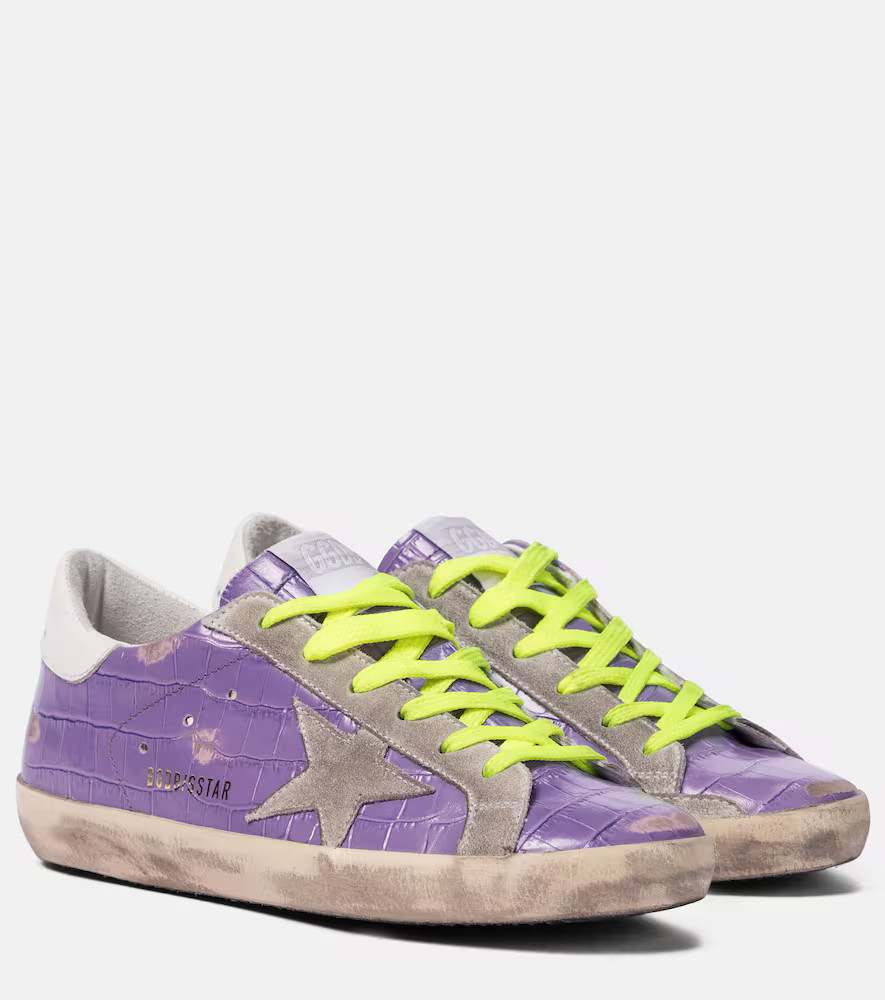 Superstar croc-effect leather sneakers | Mytheresa (US/CA)