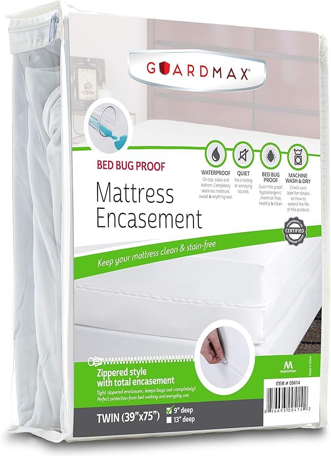 Guardmax Zippered Mattress Protector - 100% Waterproof Mattress Encasement, Ultra Soft & Breathab... | Amazon (US)