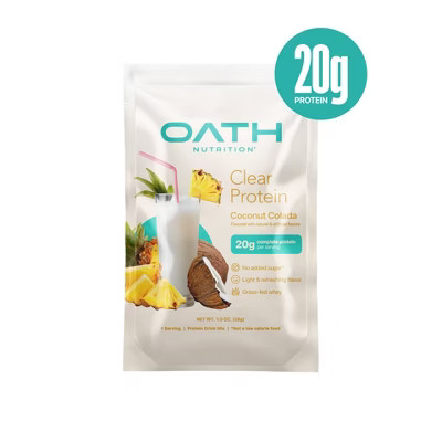 Oath Nutrition Single Serve Clear Protein Powder - Coconut Colada: Gluten-Free Whey Isolate | Target
