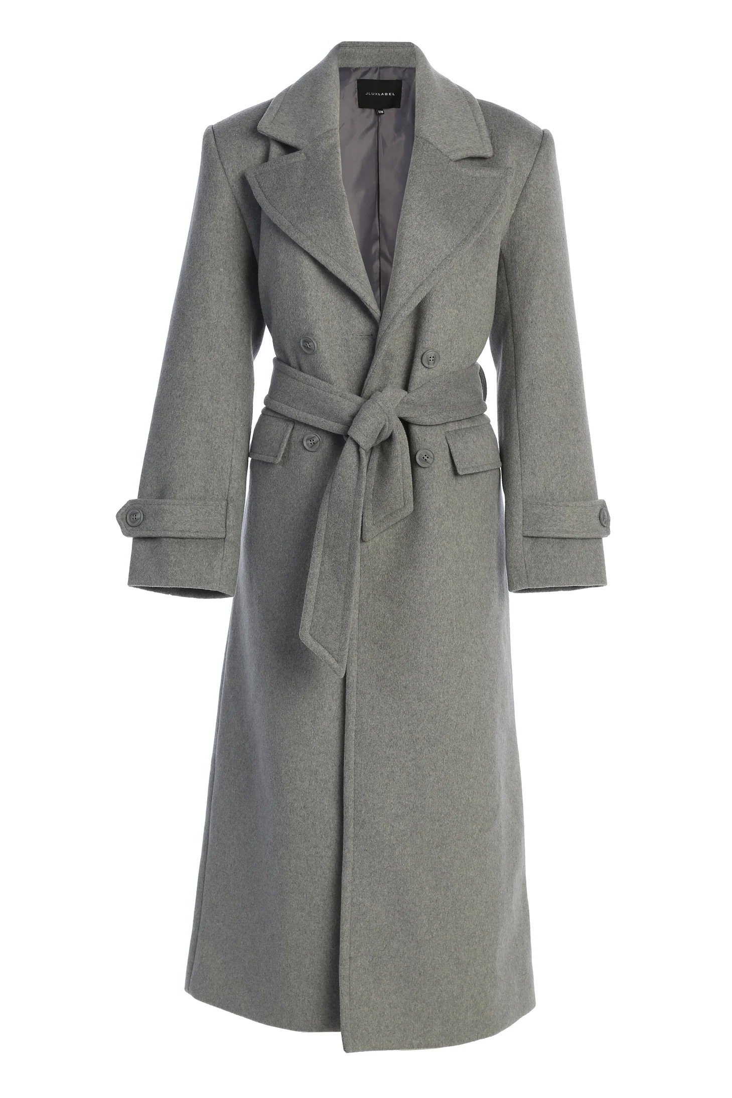 Grey Rain Or Shine Longline Coat | JLUXLABEL