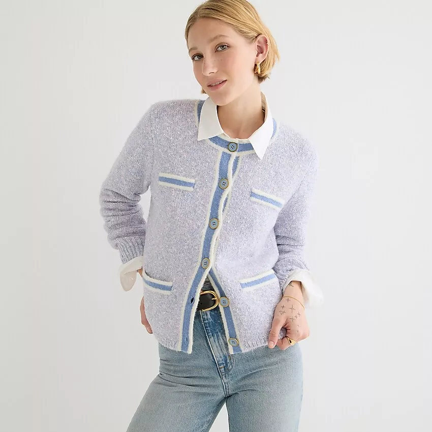 Marled sweater clearance jacket