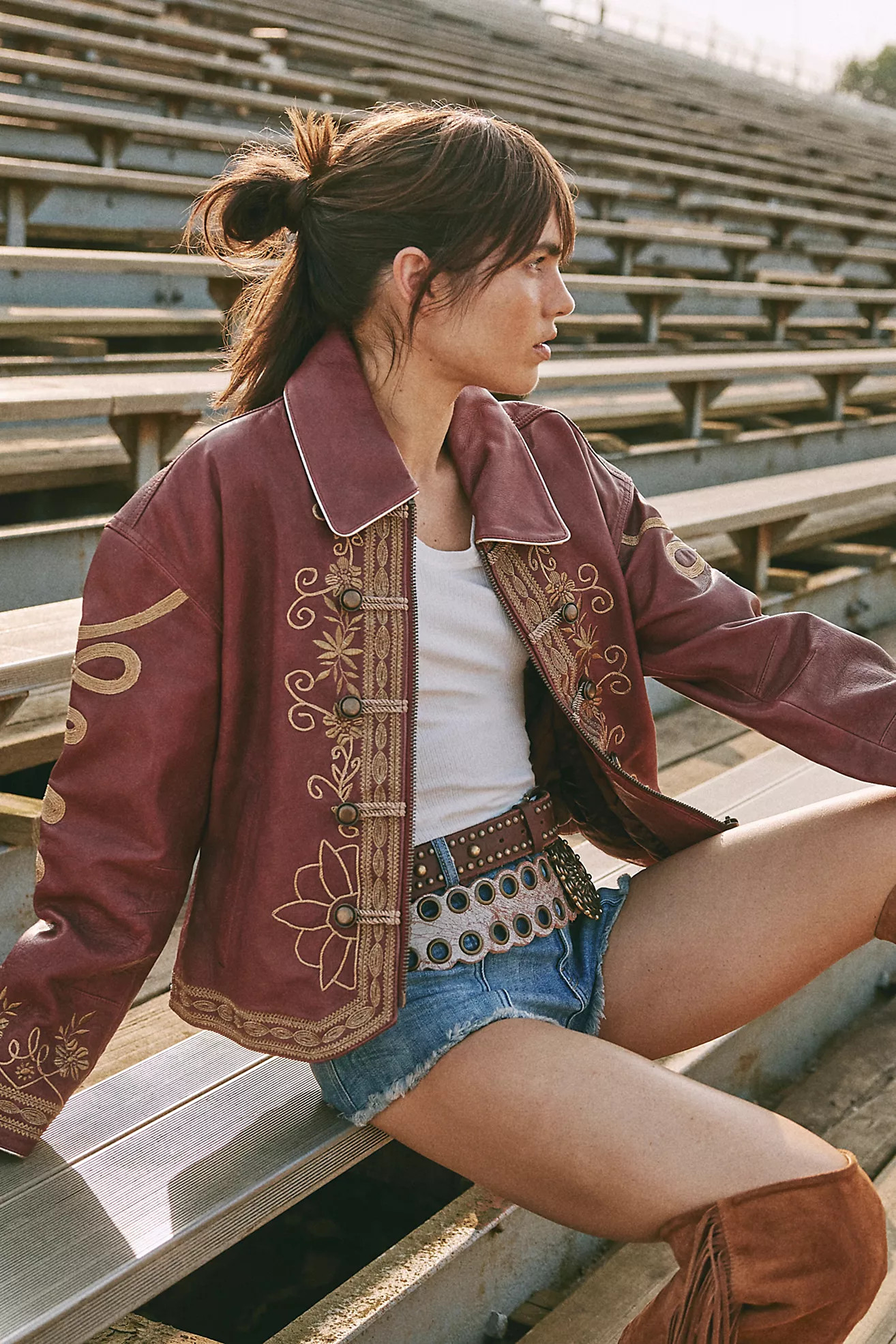 We The Free Lana Leather Jacket | Free People (UK)