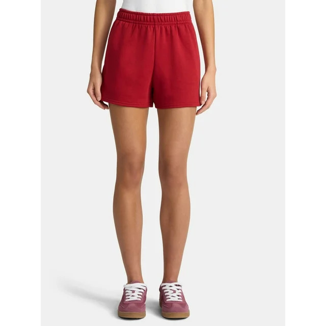 No Boundaries Game Day Pull-On Fleece Shorts, 3'' Inseam, Women’s | Walmart (US)