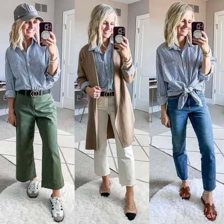 Mom spring capsule wardrobe outfit ideas! Go to thriftywifehappylife.com for more details! 

#LTKstyletip #LTKSeasonal #LTKfindsunder100