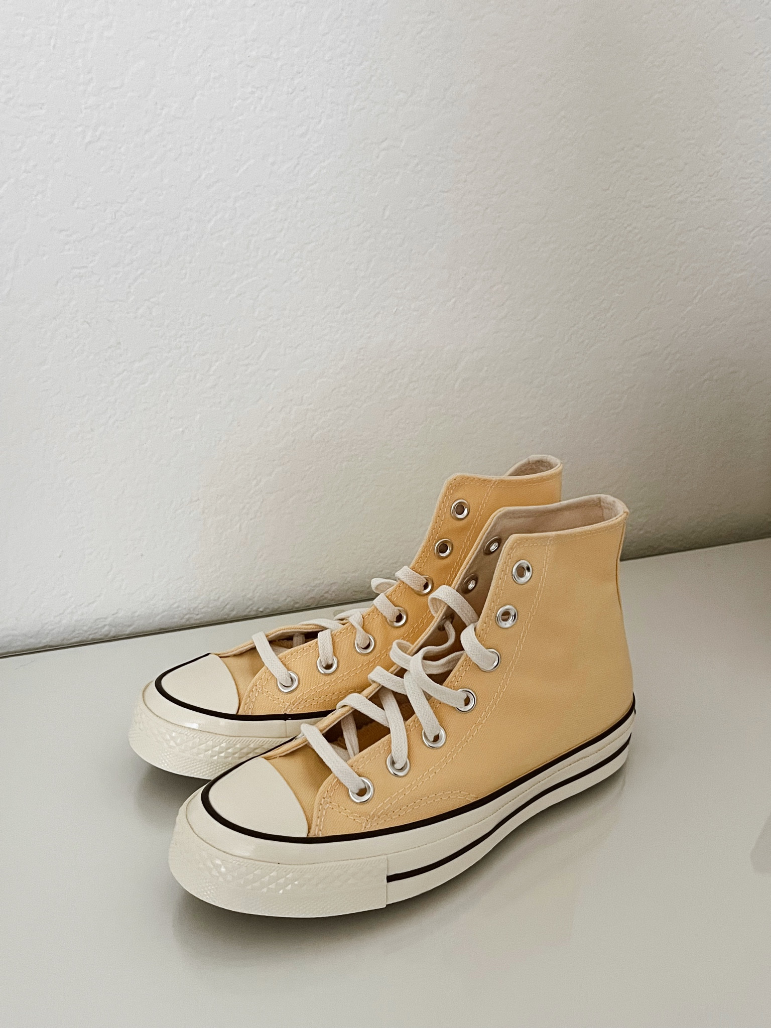 converse of your dreamssss 🪞🫧 bought these for vacay & think you should too !! 

tags: shoes, sale, gift, yellow, high top converse, close toed shoes, good finds, style, bright, summery, fun, fresh

#LTKGiftGuide #LTKFind #LTKsalealert