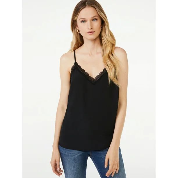 Scoop Women's Cami Top with Lace - Walmart.com | Walmart (US)